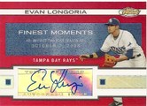 2009 Topps Finest Moments Red Refractor Autograph Evan Longoria #3\/25 Front